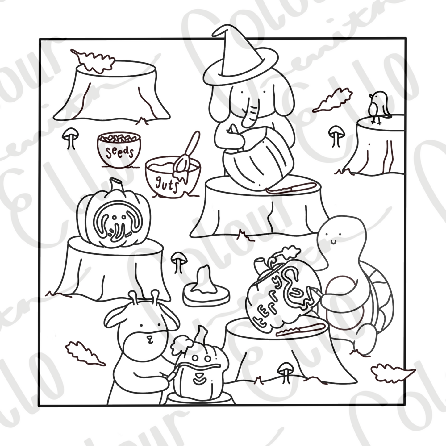Ello’s Spooky Season digital download pages