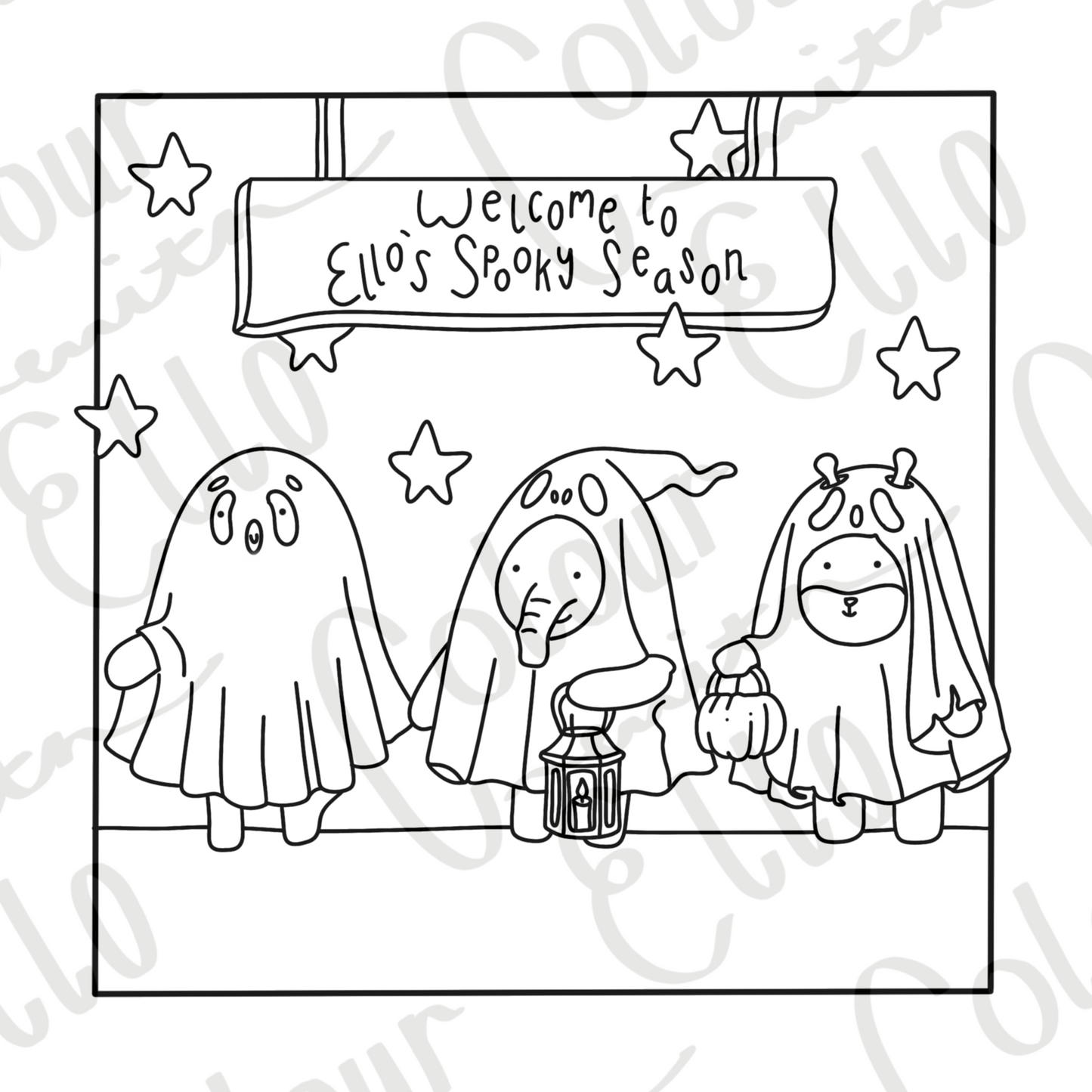 Ello’s Spooky Season digital download pages