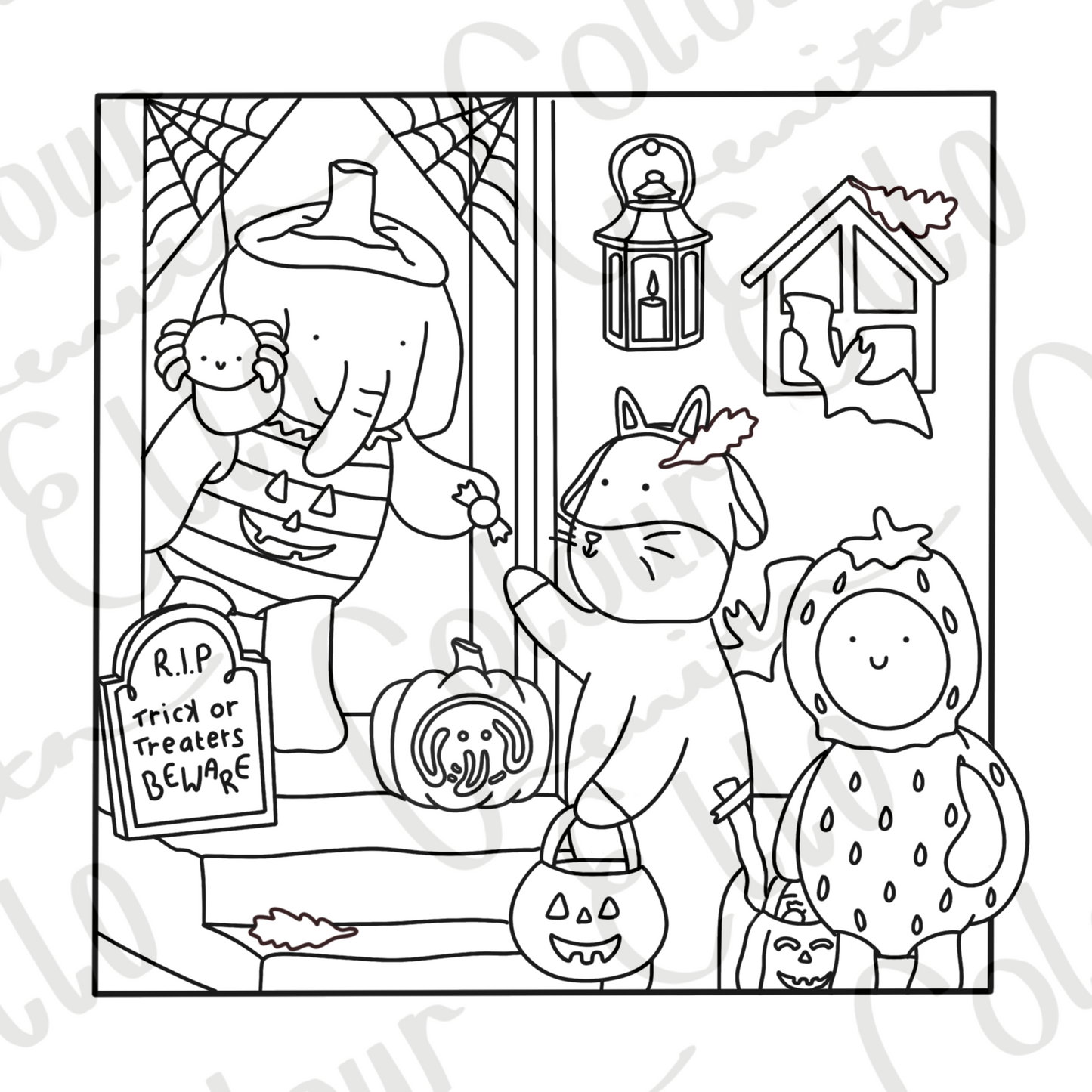 Ello’s Spooky Season digital download pages